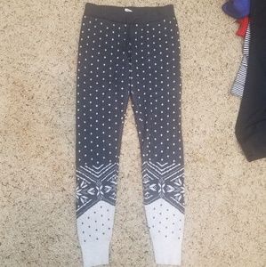 White and grey designed sweat pants